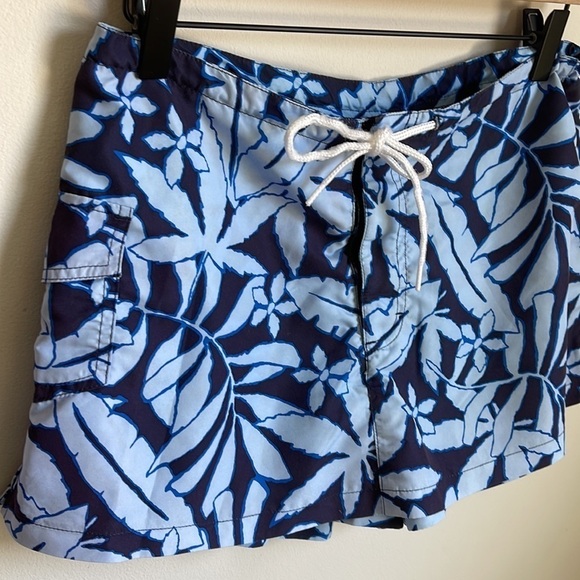 Y2K raya sun tropical print beach board skort with built in shorts - Picture 2 of 4